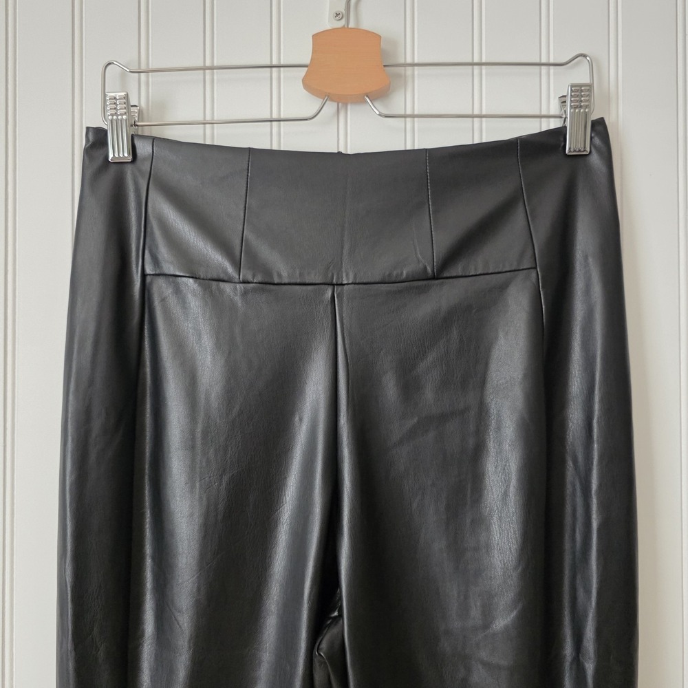 GUESS Corset Faux-Leather Leggings Black Size Large - Picture 4 of 11